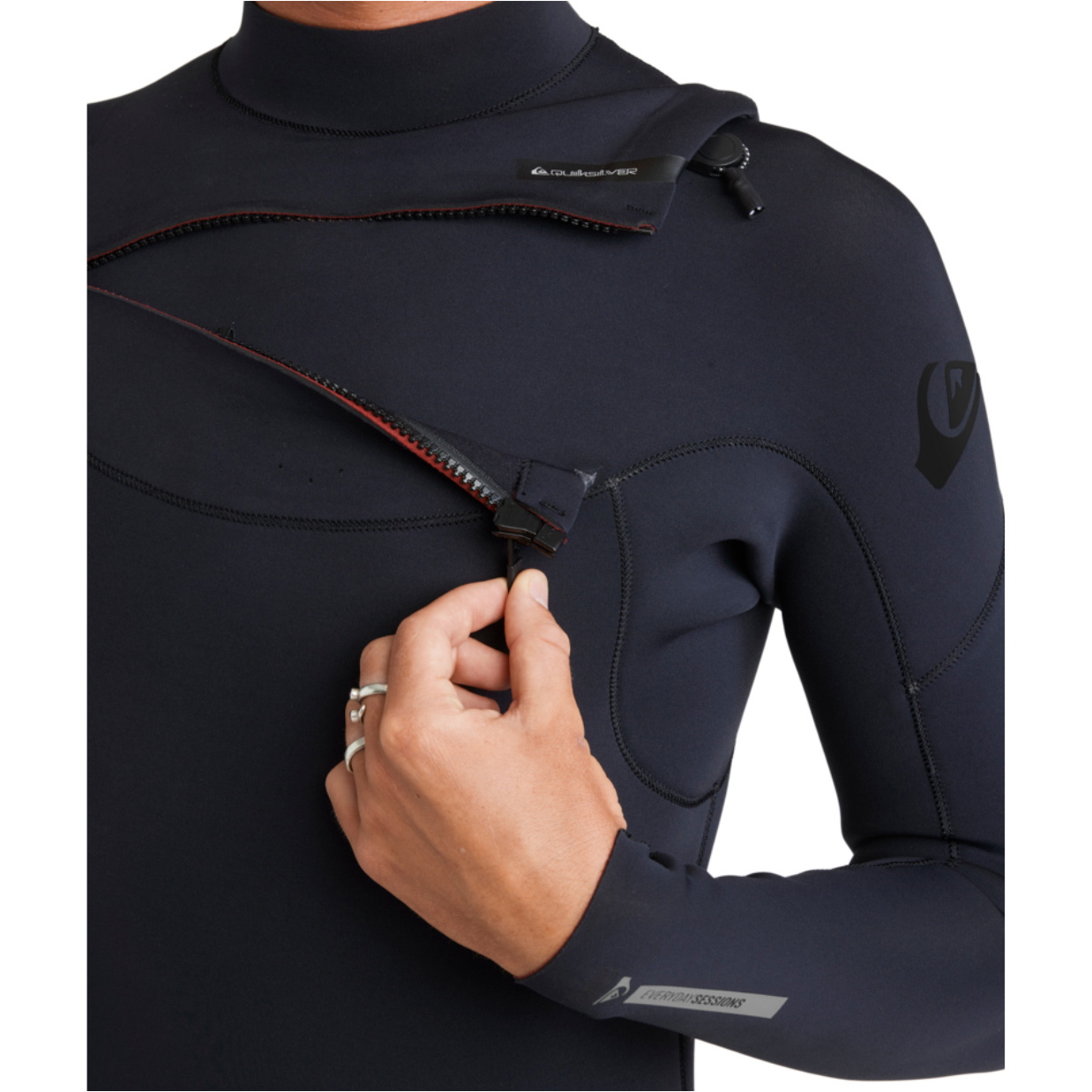 2025 Quiksilver Mens Everyday Sessions 5/4/3mm Chest Zip Wetsuit 25AW213513 - Black